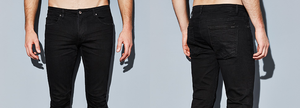 Politix Men's Jeans Black Denim 